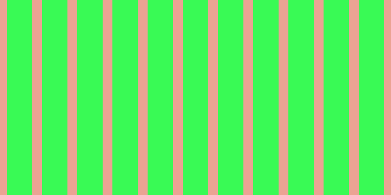 #39fa55, #eba393 vertical lines, twenty pixels wide, fifty-two pixels apart