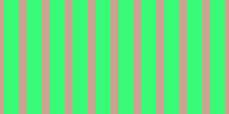 #39fa76, #caa393 vertical lines, twenty-eight pixels wide, fifty-two pixels apart