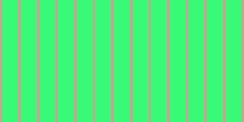 #39fa76, #caa393 vertical lines, nine pixels wide, fifty-two pixels apart