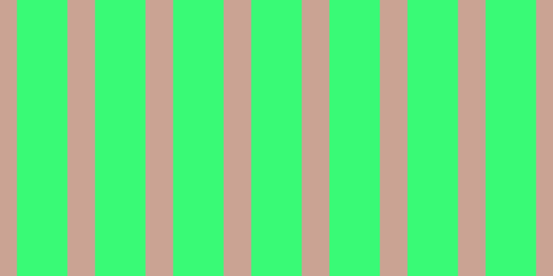 #39fa76, #caa393 vertical lines, forty pixels wide, seventy-three pixels apart