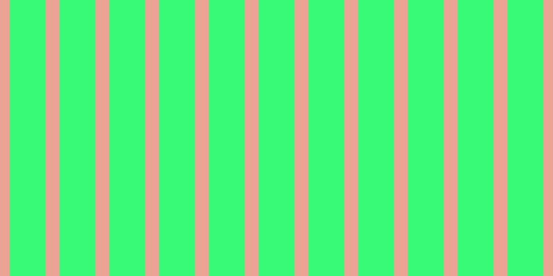 #39fa76, #eba393 vertical lines, twenty pixels wide, fifty-two pixels apart