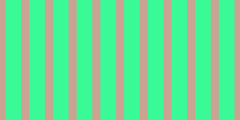 #39fa97, #caa393 vertical lines, twenty-seven pixels wide, fifty-two pixels apart