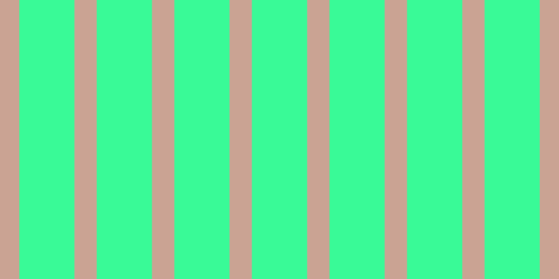 #39fa97, #caa393 vertical lines, thirty-two pixels wide, seventy-nine pixels apart