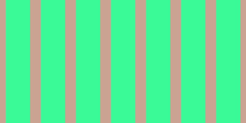 #39fa97, #caa393 vertical lines, thirty-five pixels wide, seventy-nine pixels apart