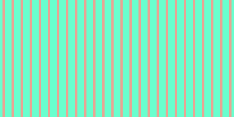 #39ffbf (75%), #eba393 vertical lines, eight pixels wide, twenty-three pixels apart