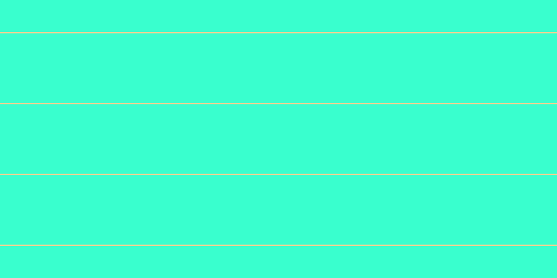 #39ffce, #fcd393 horizontal lines, two pixels wide, one hundred pixels apart