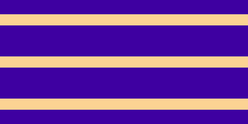 #3e00a1, #fcd393 horizontal lines, thirty-six pixels wide, one hundred pixels apart