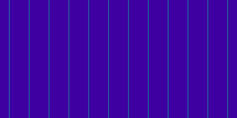 #3e00a1, #04a393 vertical lines, two pixels wide, sixty-five pixels apart