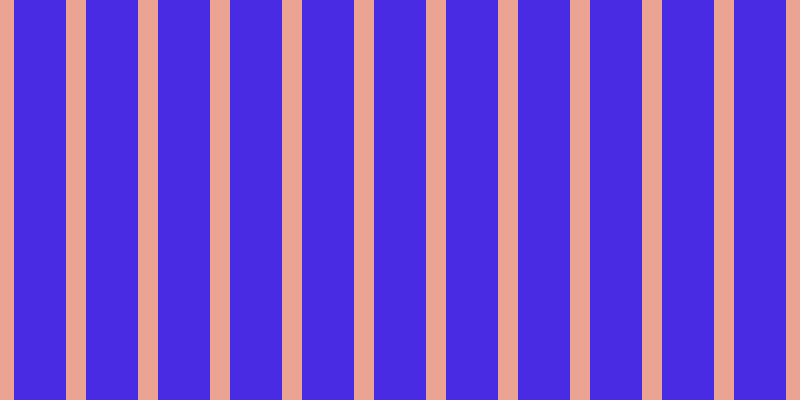 #482be2, #eba393 vertical lines, twenty pixels wide, fifty-two pixels apart