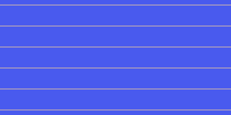 #495aee, #fcd393 horizontal lines, two pixels wide, seventy-one pixels apart