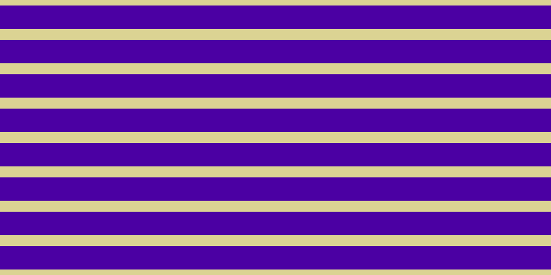 #4b00a3, #dbd393 horizontal lines, sixteen pixels wide, thirty-four pixels apart