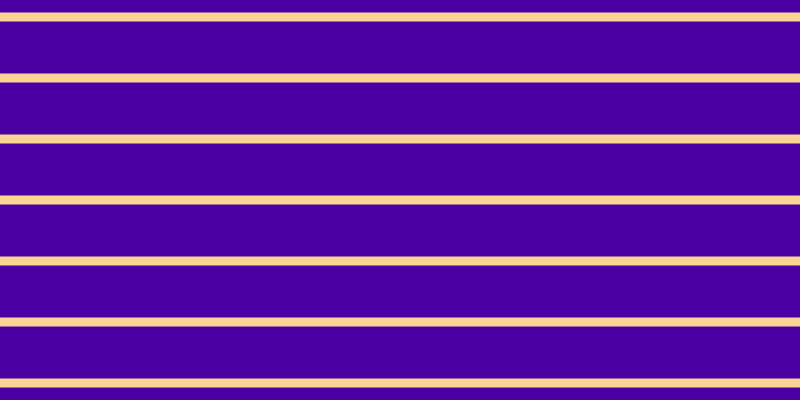 #4b00a3, #fcd393 horizontal lines, nine pixels wide, fifty-two pixels apart
