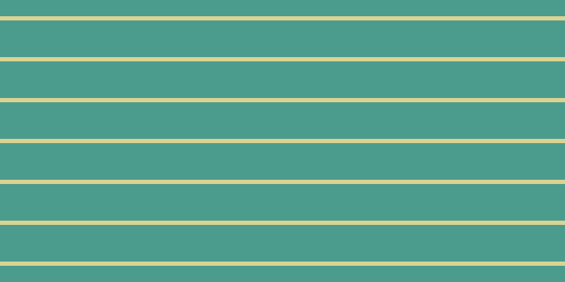 #4b9c8d, #dbd393 horizontal lines, six pixels wide, fifty-two pixels apart