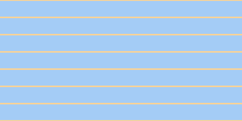 #4b9cf0 (50%), #fcd393 horizontal lines, five pixels wide, fifty-two pixels apart