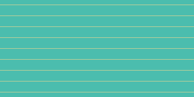 #4bbdae, #dbd393 horizontal lines, two pixels wide, forty-three pixels apart