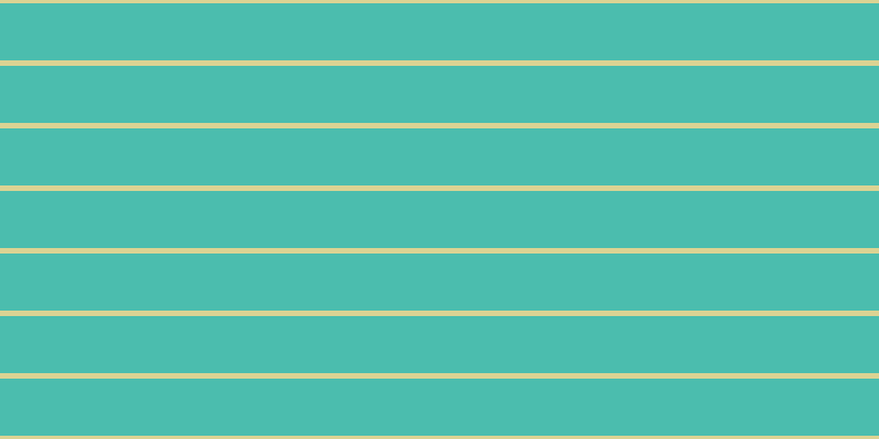 #4bbdae, #dbd393 horizontal lines, five pixels wide, fifty-two pixels apart