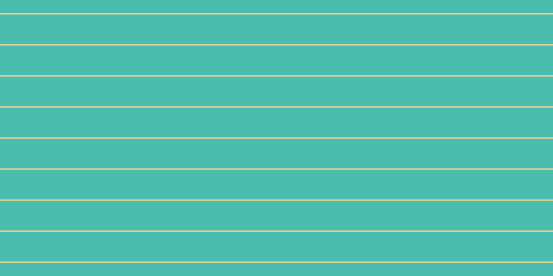 #4bbdae, #fcd393 horizontal lines, two pixels wide, forty-three pixels apart