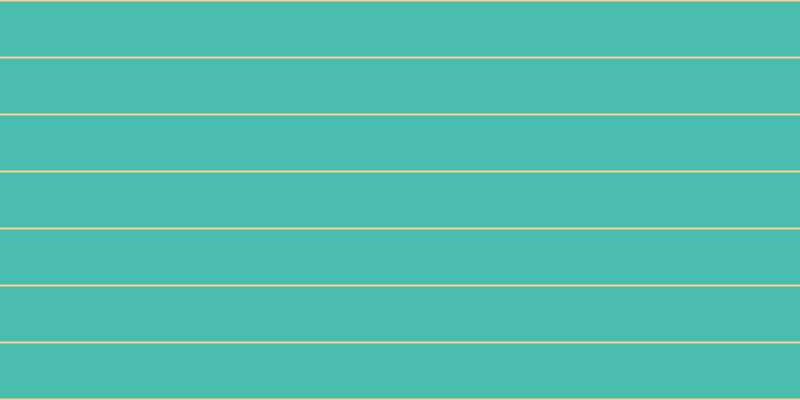 #4bbdae, #fcd393 horizontal lines, two pixels wide, fifty-five pixels apart