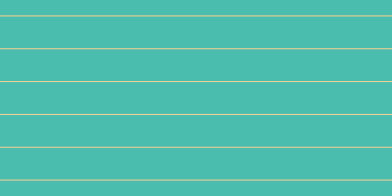 #4bbdae, #fcd393 horizontal lines, two pixels wide, sixty-five pixels apart