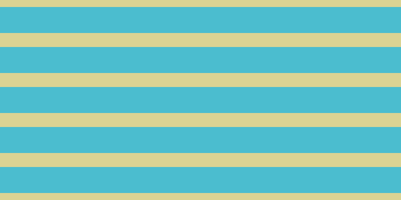 #4bbdcf, #dbd393 horizontal lines, twenty-eight pixels wide, fifty-two pixels apart