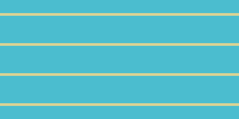 #4bbdcf, #dbd393 horizontal lines, nine pixels wide, ninety-two pixels apart