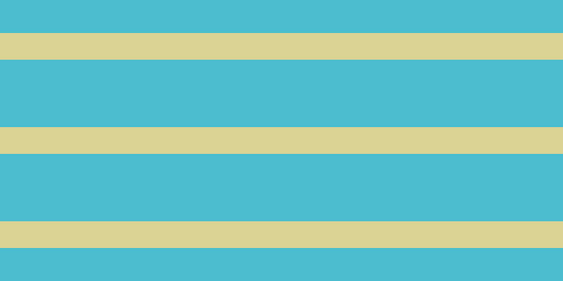 #4bbdcf, #dbd393 horizontal lines, thirty-eight pixels wide, ninety-six pixels apart