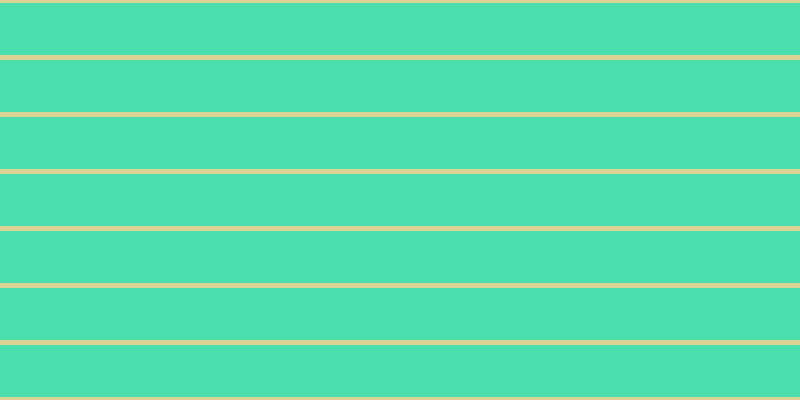#4bdeae, #dbd393 horizontal lines, five pixels wide, fifty-two pixels apart