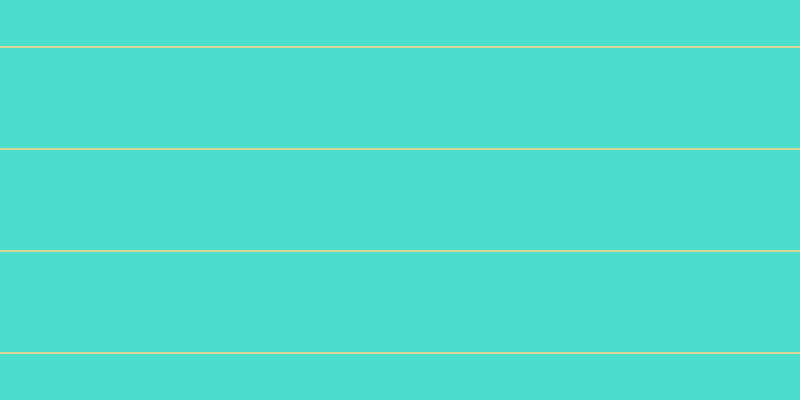 #4bdecf, #dbd393 horizontal lines, two pixels wide, one hundred pixels apart