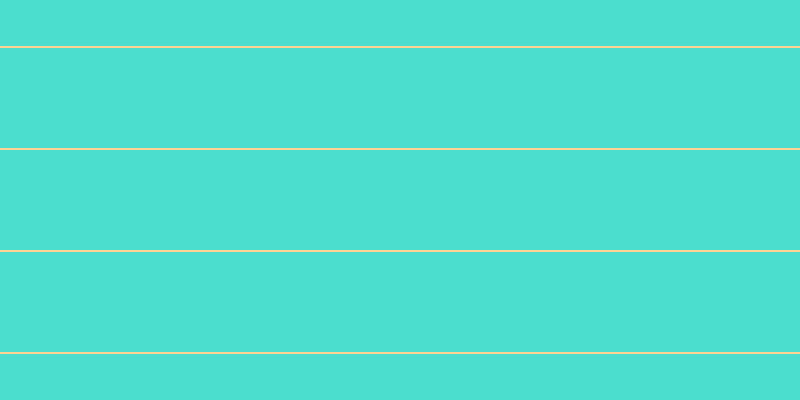 #4bdecf, #fcd393 horizontal lines, two pixels wide, one hundred pixels apart