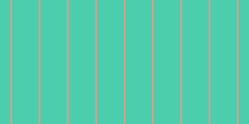#4ccdac, #caa393 vertical lines, six pixels wide, eighty-five pixels apart