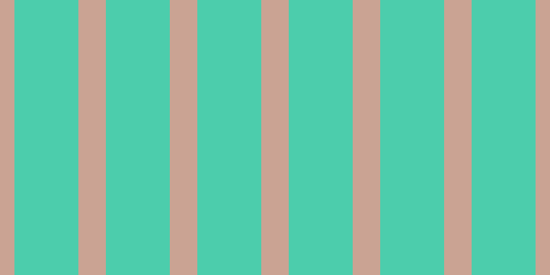 #4ccdac, #caa393 vertical lines, forty pixels wide, ninety-three pixels apart