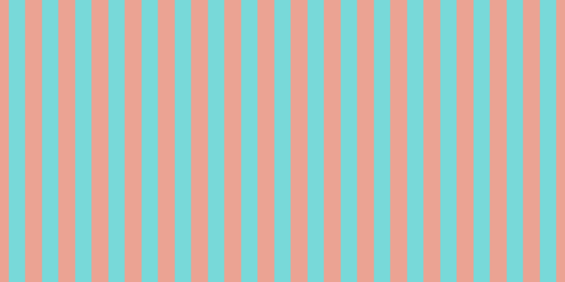 #4ccdcd (75%), #eba393 vertical lines, twenty-four pixels wide, twenty-three pixels apart