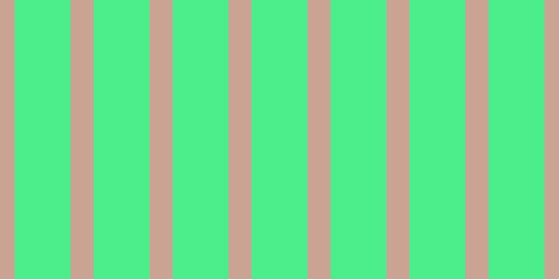 #4cee8b, #caa393 vertical lines, thirty-three pixels wide, eighty pixels apart