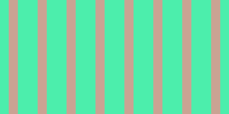 #4ceeac, #caa393 vertical lines, thirty-two pixels wide, sixty-nine pixels apart