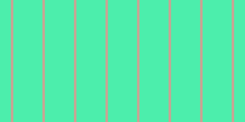 #4ceeac, #caa393 vertical lines, eight pixels wide, ninety-five pixels apart