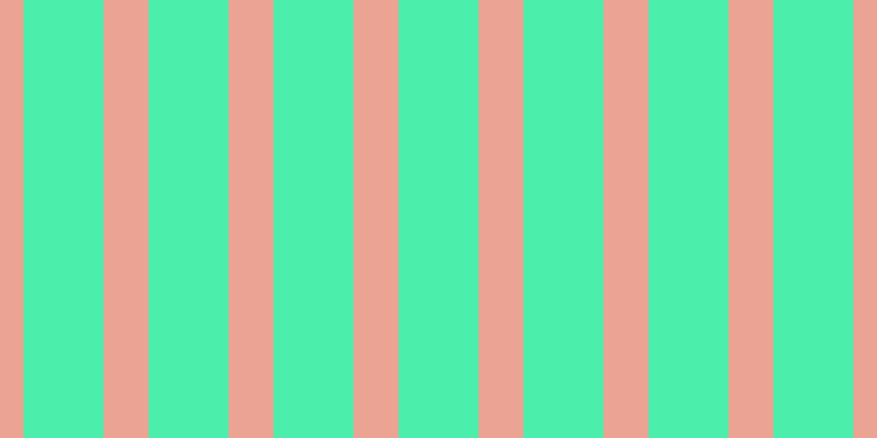 #4ceeac, #eba393 vertical lines, forty-one pixels wide, seventy-three pixels apart
