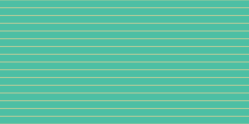 #4dbfa4, #fcd393 horizontal lines, two pixels wide, twenty-three pixels apart
