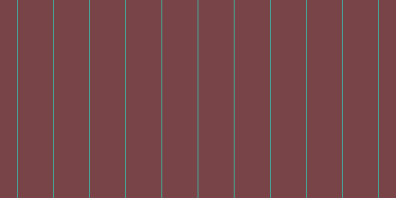#4e070c (75%), #46a393 vertical lines, two pixels wide, seventy-one pixels apart
