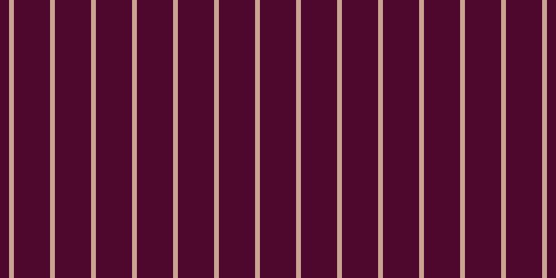 #4e072d, #caa393 vertical lines, seven pixels wide, fifty-two pixels apart