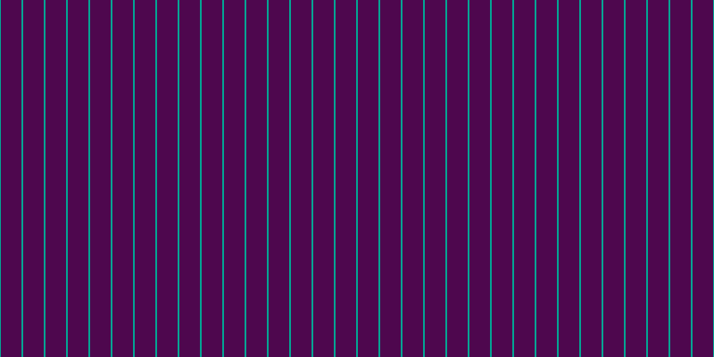 #4e074e, #04a393 vertical lines, two pixels wide, twenty-three pixels apart