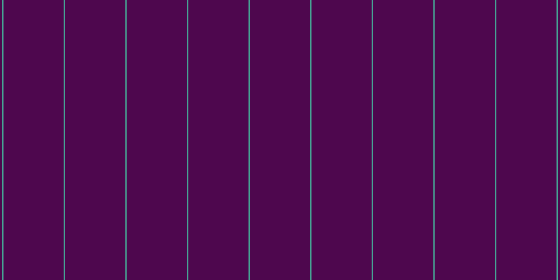 #4e074e, #46a393 vertical lines, two pixels wide, eighty-six pixels apart