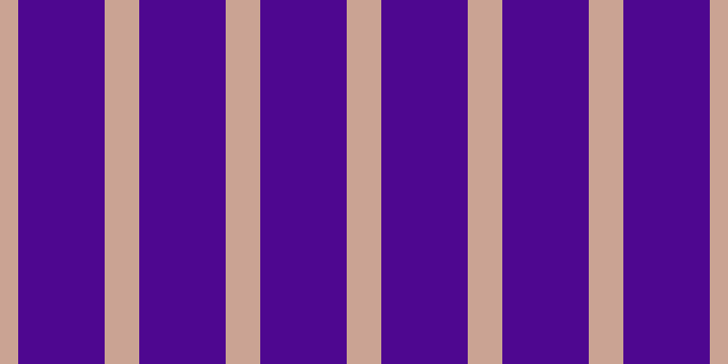 #4e0790, #caa393 vertical lines, thirty-eight pixels wide, ninety-five pixels apart