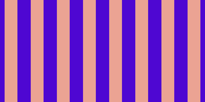 #4e07d2, #eba393 vertical lines, fifty pixels wide, fifty-two pixels apart