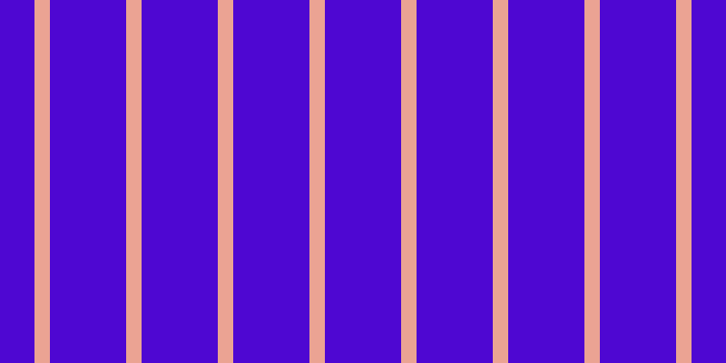 #4e07d2, #eba393 vertical lines, seventeen pixels wide, eighty-four pixels apart