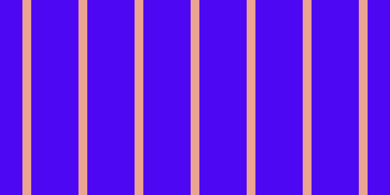 #4e07f3, #eba393 vertical lines, eighteen pixels wide, ninety-seven pixels apart