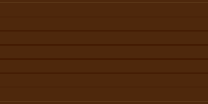 #4e280c, #dbd393 horizontal lines, two pixels wide, fifty-two pixels apart