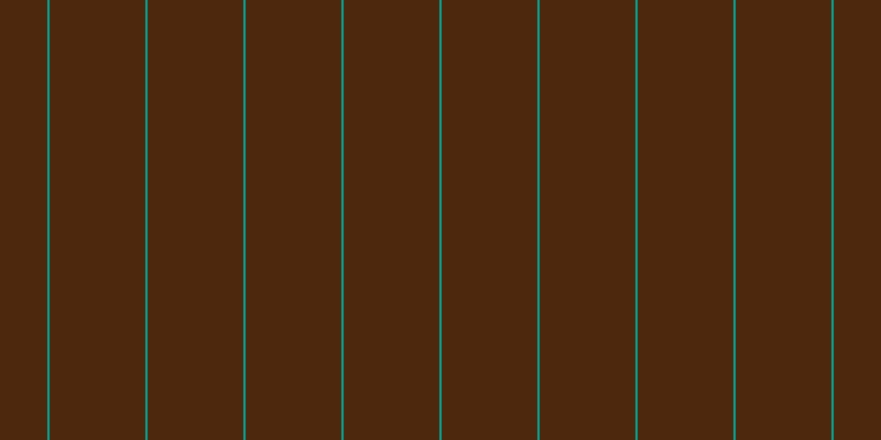 #4e280c, #04a393 vertical lines, two pixels wide, eighty-seven pixels apart