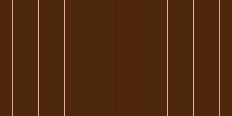 #4e280c, #eba393 vertical lines, two pixels wide, eighty-seven pixels apart