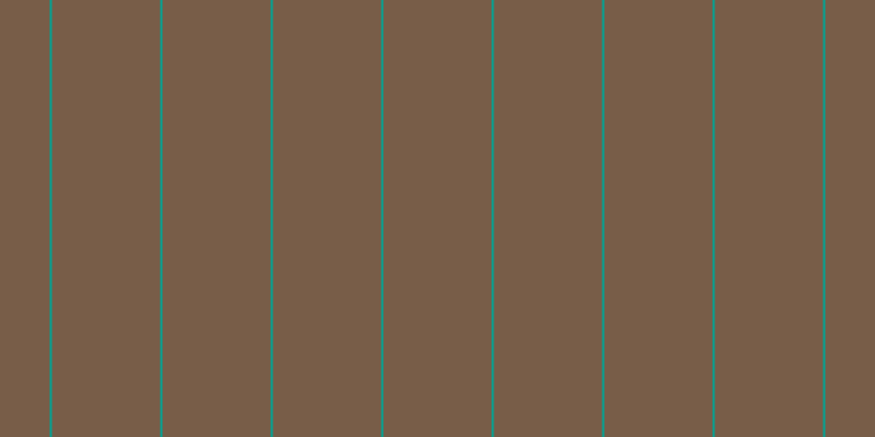 #4e280c (75%), #04a393 vertical lines, two pixels wide, ninety-nine pixels apart
