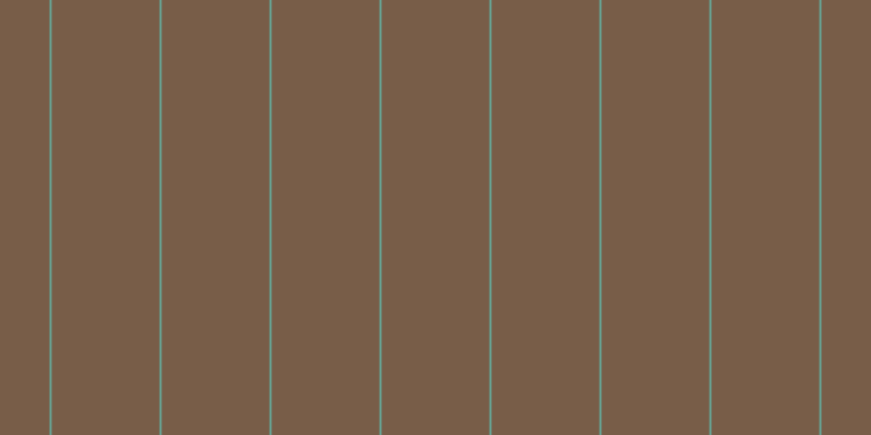 #4e280c (75%), #67a393 vertical lines, two pixels wide, ninety-nine pixels apart